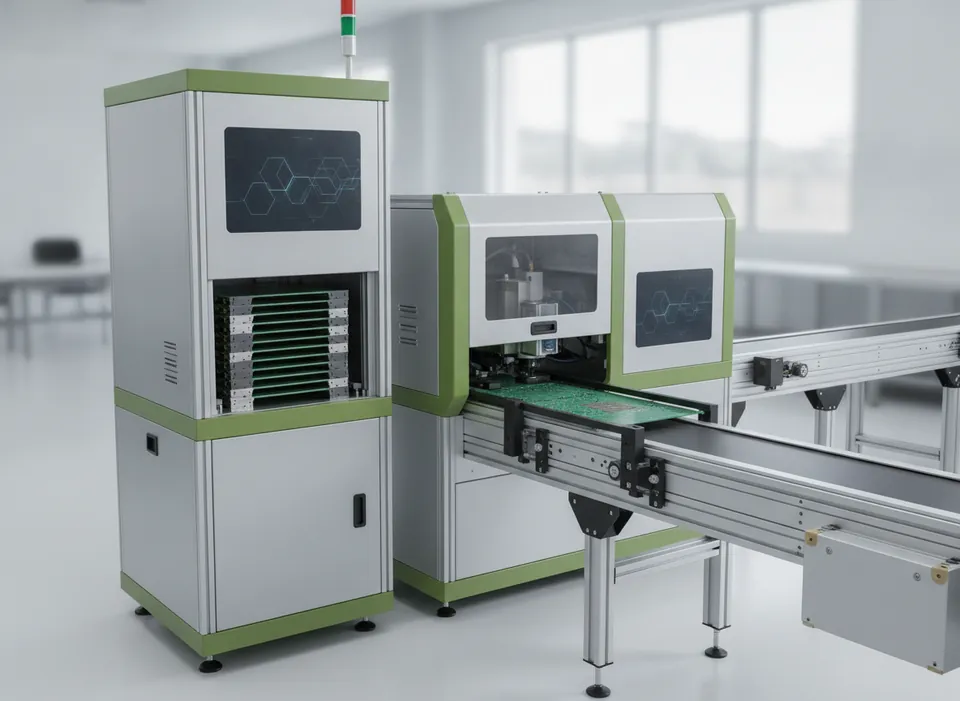 PCB Handling & Inline Laser Marking Cell